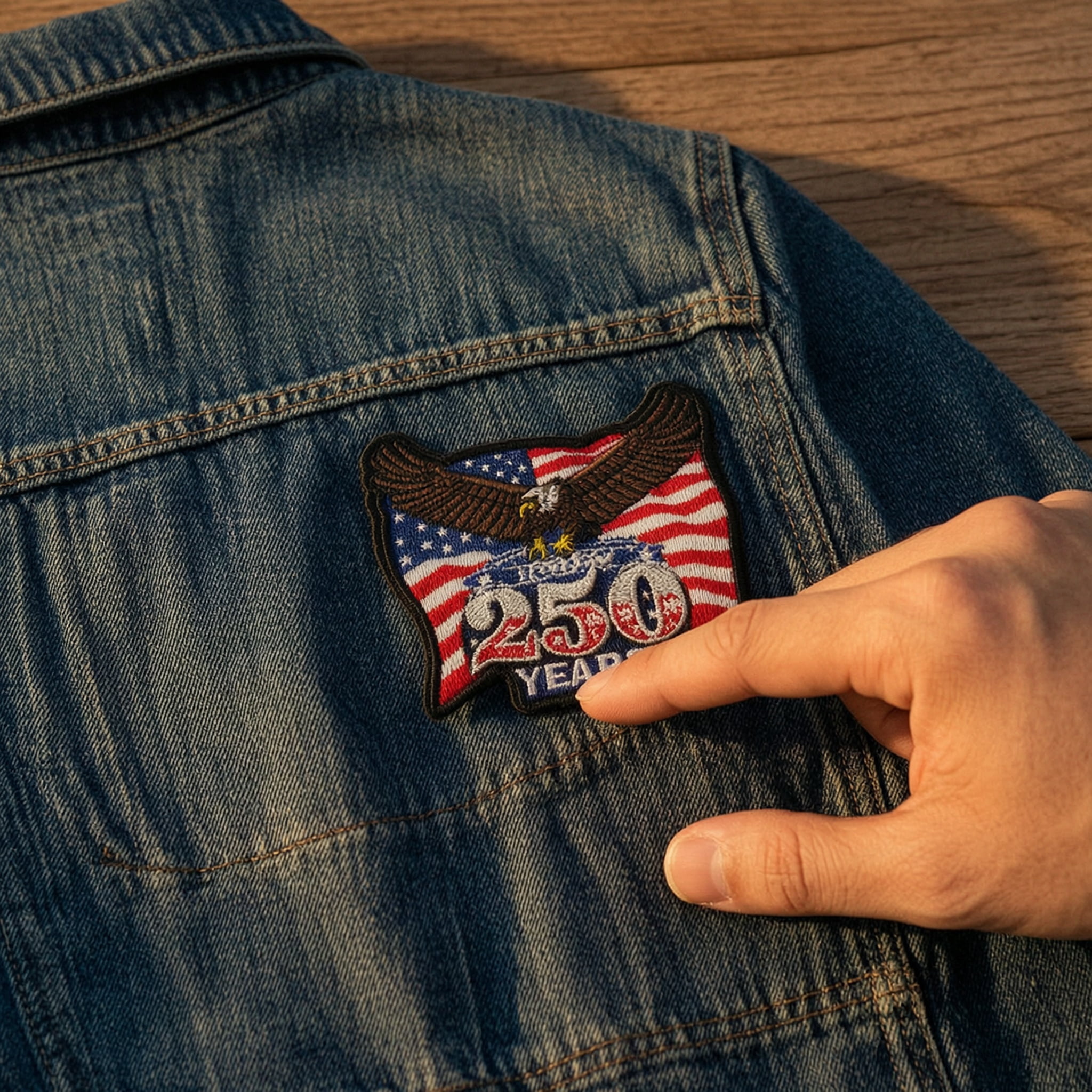 16 Pieces USA 250th Anniversary Iron On Patches, Patriotic Sew On Embroidered Patches, American Flag 1776-2026 Freedom Patches for Jackets Hats Backpacks Jeans