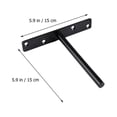 thumbnail image 2 of KALLORY 6Ud Soportes Pesados Para Estantes Flotantes Solido En Color Negro Para DIY Y, 2 of 8