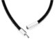thumbnail image 3 of 2pcs 2mm Width Skin Rope Necklace Alloy Chain Necklace Black Silver Color Man Length 51cm---Model code 27404, 3 of 5