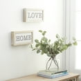 thumbnail image 2 of DecMode White Wood Love and Home Sign Wall Decor (2 Count), 2 of 8