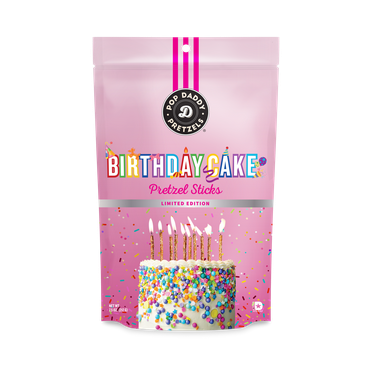 Pop Daddy Pretzels Birthday Cake Flavored Pretzels 7.5oz
