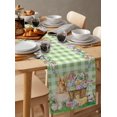 thumbnail image 1 of Camino de mesa a cuadros verde con flor de huevo de conejito de Pascua, decoraciones de mesa para fiesta de boda para decoración del hogar, regalo, mantel individual ZefeiWu 8390614892651, 1 of 1