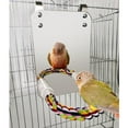 thumbnail image 2 of Bird Mirror & Perch Parrot Stand Columpio de juguete para Gloria Espejo de pájaro con perca, 2 of 8