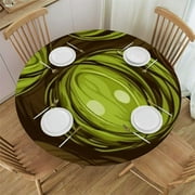 Tennis Ball Round Tablecloth with Elastic Fitted Table Cloth