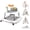 white, variant on XIOYIG 5 in 1 Baby Walker, Music and Lights for Baby Boys Girls 6-18 Months, Foldable with Wheels and Bouncer Combo Portable, Toddler Infant Walker with Adjustable Height