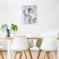 thumbnail image 5 of Vintage Daisy Wall Art Purple Flower and Butterfly on Rustic Wooden Abstract Painting Farmhouse Plant Wall Art for Bathroom Living Room Bedroom Kitchen Decor Ready to Hang, 16Lx12W Inches, 5 of 6