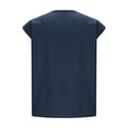 thumbnail image 5 of Jjayotai Womens Cotton Linen Vest, Casual Button Down Sleeveless V Neck Short Tops with Pockets, Tank Top for Women, Women's Summer Outfits Navy^ L, 5 of 6