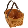 thumbnail image 4 of EeaseMX Cesta de madera tejida para flores, frutero portátil con asa (caqui), 4 of 7