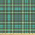 thumbnail image 2 of Ambesonne Plaid Fabric by the Yard Upholstery, Traditional Scotish Tartan, 5 Yards, Almond Green and Dark Seafoam, 2 of 5