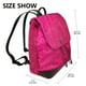 thumbnail image 2 of Disketp Rose Red Glitter Mochila de Cuero para Mujer, Bolso de Espalda Antirrobo con Estilo para Viaje, Trabajo y Uso Diario, 2 of 4
