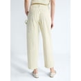 thumbnail image 3 of Free Assembly Women's Striped High Rise Cropped Barrel Jeans, 26" Inseam, Sizes 0-16, 3 of 6
