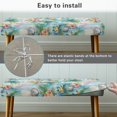 thumbnail image 6 of XYZCANDO Anti-Stain Dining Bench Seat Cushion Slipcover, Tropical Coconut Palm Print Polyester Spandex Dust Resistant Bench Slipcover for Garden Dining Room, 6 of 9