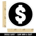 thumbnail image 2 of Dollar Sign Money in Circle Self-Inking Rubber Stamp Ink Stamper - Brown Ink - Small 3/4 Inch, 2 of 7