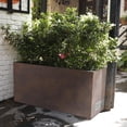 thumbnail image 5 of WORTH 30" L.x11 W.x13 H. Metal Steel Planters - Rectangular Trough Planter Box, No Assembly Required, with 2 Mesh Vents, Unique Shape & Functional Design, Indoor Outdoor Home Garden - Bronze, 5 of 7