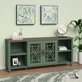thumbnail image 2 of FESTIVO Vintage TV Stand with Carved Doors for Large Size TV 70"W x 30"H x 15.5"D - Green, 2 of 6