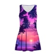 thumbnail image 4 of QUNYINEY Hawaiian Dresses for Women Casual Sleeveless A-Line Dress with Pockets V Neck Beach Mini Sundress, 4 of 5