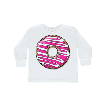 

Inktastic Donut Pink Frosting White Icing Gift Toddler Boy or Toddler Girl Long Sleeve T-Shirt