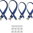 thumbnail image 4 of 4 Pcs Sangles pour Pilots de Cloison Sèche, Kit de Sangles de Pied Réglables pour Pilots, Pièce de Rechange pour Pilots, 4 Sangles à Chaussures + 8 Vis + 8 Espaceurs, Bleu, 4 of 5