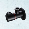 thumbnail image 3 of Brass Flow Control Water Pressure Reducing Controller Hand Held Sprayer Shower Head Shut Off Stop Switch Control (Black and Red), 3 of 5