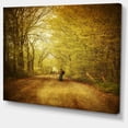 thumbnail image 2 of Man Walking Lonely on Rural Road - Landscape Canvas Art Print, 2 of 4