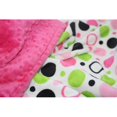 thumbnail image 4 of Manta Lil' Cub Hub Minky con estampado de círculos rosa intenso, 4 of 6