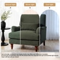 thumbnail image 4 of DREAMSIDEA Upholstered Accent Chair for Living Room with Flared Arms, Nailhead Trim, Solid Wood Legs, 400 lbs-Chenille Green, 4 of 6
