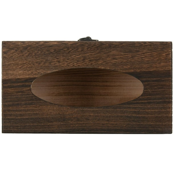 2PC Useful Wooden Retro Tissue Box Cover Paper Napkin Holder
