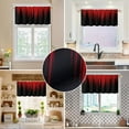 thumbnail image 5 of Red and Black Window Curtain Small Ombre Burgundy Boho Pattern Simple Gradient Design Fabric Living Room Bedroom Window Drape Treatment Valance, 52" W x 18" L, Modern, 5 of 6