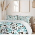 thumbnail image 6 of Ambesonne Whales Duvet Cover Sets, Jellyfish Whale Underwater, 2-Queen, Seafoam and Dark Cocoa, 6 of 7