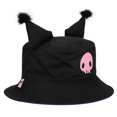 thumbnail image 4 of My Melody Kuromi Inspired Black unisex Bucket Hat with ears, 4 of 7