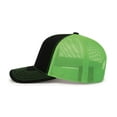 thumbnail image 3 of Pacific Headwear Trucker Snapback Cap 104C Black/Neon Green/Black Os, 3 of 8