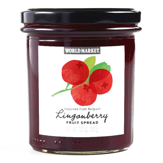 Lingonberry Fruit Jam 13 oz each (5 Items Per Order, not per case