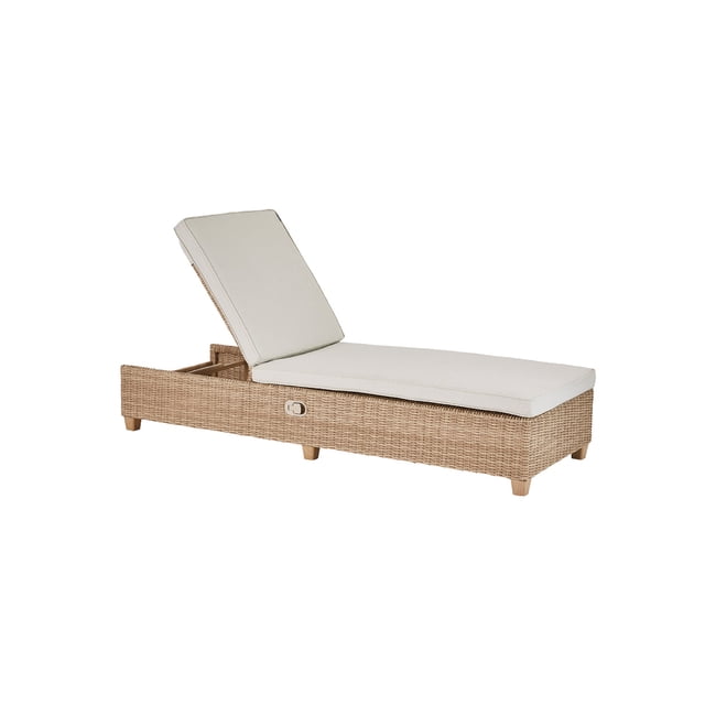 Naterial Camastro Reclinable Tipo Ratán de Aluminio con Cojín Apto para Exterior, Modelo Medena