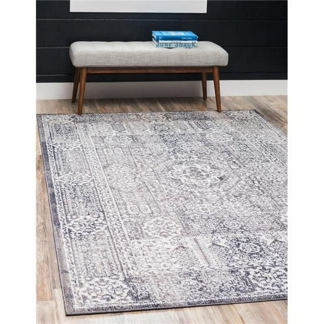 Unique Loom 3143232 9 x 12 Pi Brousse Brighton Tapis Rectangulaire&44; Gris