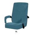 thumbnail image 4 of Youkk Soft And Comfortable Velvet Office Chair Cover Wide Applications Universal Size Peacock Blue XL, 4 of 6