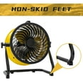 thumbnail image 5 of 10" High-Velocity Drum Air Circulator Fan, 1200 CFM Large Airflow, 3 Speeds, 180-Degree Tilt, Heavy-Duty Industrial Floor Fan with Metal Blades, UL Safety Listed, Includes Wall Bracket, 5 of 8