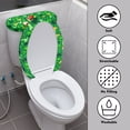 thumbnail image 3 of HELLHERO Clover and Rooster Pattern Adjustable Elastic Fabric Toilet Lid Covers, Easy to Install Reusable Toilet Lid Covers Set for Indoor Home, 3 of 8