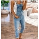 thumbnail image 3 of Txlixc Tirantes de denim, botones comunes, correas de hombro, jeans rasgados Txlixc moderno, simple, 3 of 6