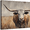 Longhorn Cattle, variant on Wildflower Wall Art Colorful Floral Pictures Framed Printed Art for Bathroom Nature Botanical Canvas Prints Poster Modern Abstract Flowers Painting Artwork Living Room Bedroom Home Decorations