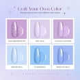 thumbnail image 3 of Set de esmaltes de uñas en gel con forma de escarabajos, 6 colores, purpurina, azul cielo y morado, 3 of 8