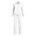 thumbnail image 7 of VBTAPA Fall Tracksuits for Women Lapel Collar Zip Up Jacket and Wide Leg Pants Sweatsuits 2 Piece Set Fashion Casual Sports Outfits XXL, 7 of 7