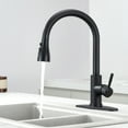 thumbnail image 4 of Kitchen Faucet Pull Down Sprayer Head Replacement 3 Functions with 15 Adapters Matte Black, 4 of 9