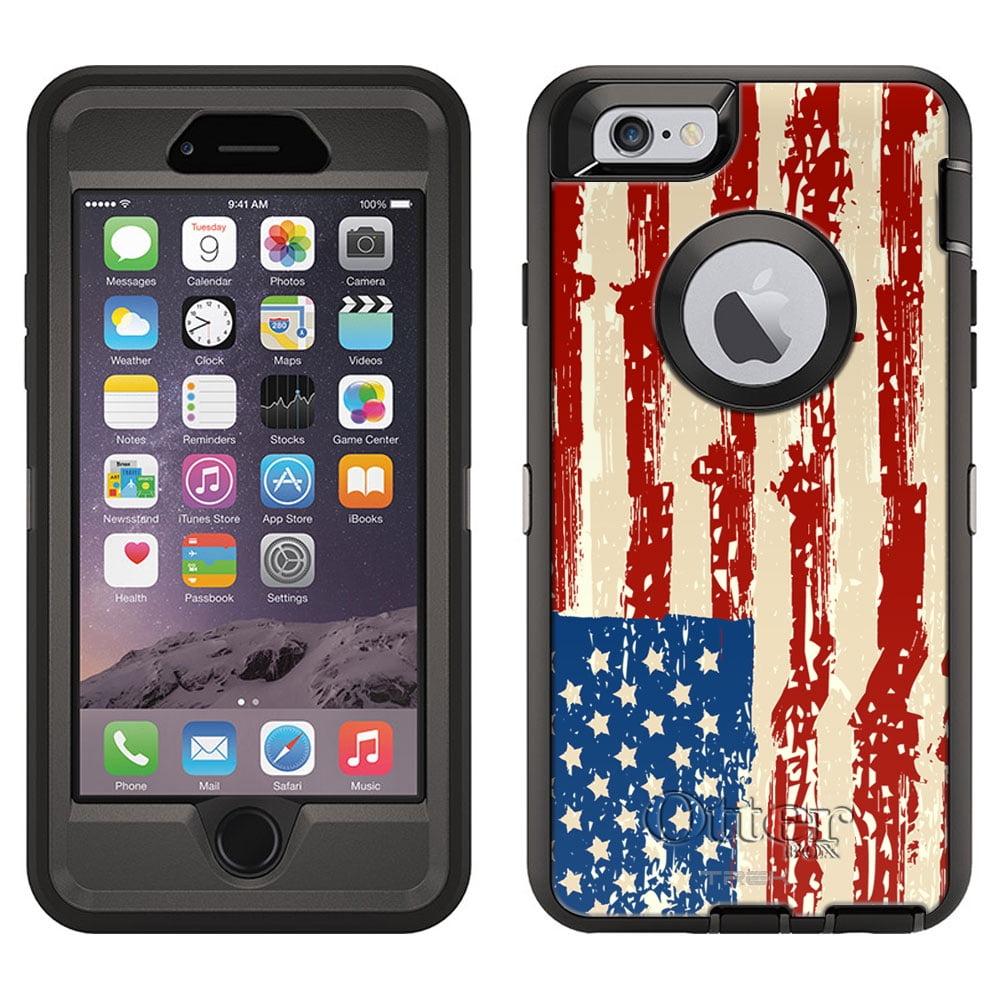 OtterBox Defender Apple iPhone 6 Plus Case Distressed USA Flag