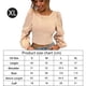 thumbnail image 2 of Blusa sexy de manga larga con cuello redondo y espalda descubierta para mujer, color sólido, informal, con lazo cruzado en la espalda, 2 of 6