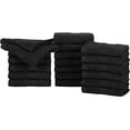 thumbnail image 3 of Ample Decor Washcloths 12 x 12 inch 20 Piece 600 GSM 100% Cotton, Lightweight, Quick Drying, Machine Washable Fingertip Towels for Bathroom, Gym, Kitchen - Black, 3 of 6