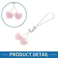 thumbnail image 5 of Unique Bargains 1 Pcs Metal Rhinestone Faux Diamond Car Rear View Mirror Pendant Accessories Car Hanging Ornament Pink, 5 of 6