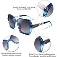 thumbnail image 4 of Polarized Women Square Sunglasses Sparkling Composite Shiny Frame, 4 of 6