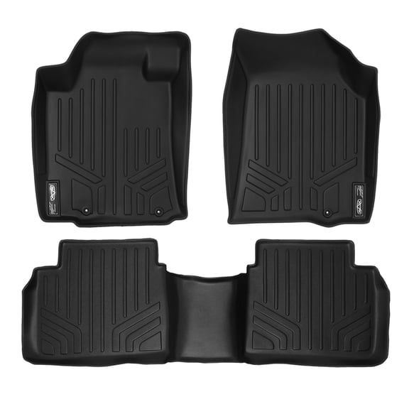 SMARTLINER 2 Rows Custom Fit Floor Liners Compatible with 2013 - 2018 Nissan Altima (Gasoline | Fits models produced late Nov. 2012-2024)