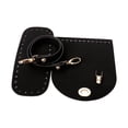 thumbnail image 4 of Cuero de PU con bolsa con orificio, accesorio DIY para bolso, bolso de hombro, fabricación de bolsos Negro, 4 of 10