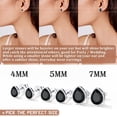 thumbnail image 6 of Bestyle Teardrop Created Diamond Earrings for Women Small Sterling Silver Stud Earrings Cubic Zirconia Jewelry Gift (5mm, Black), 6 of 8